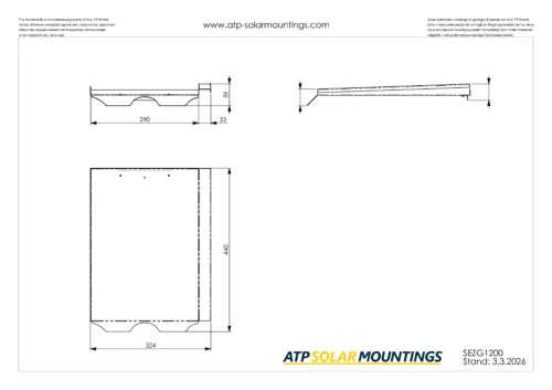 This picture shows a replacement tile for Frankfurter Pfanne roof tiles.
