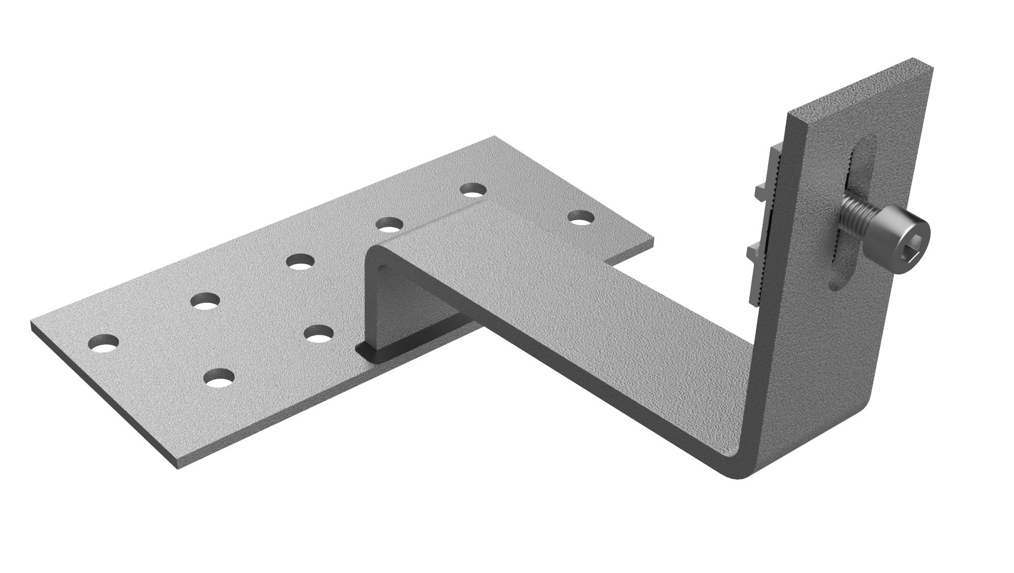 Universal stainless steel roof hook for pan tiles and concrete roof tiles.